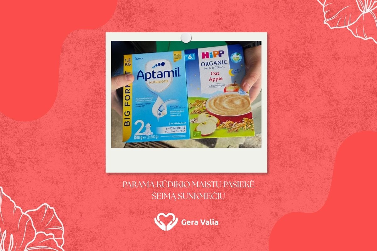 Pagalba šeimai Vilniuje: kūdikio maistas pasiekė šeimą sunkmečiu👶